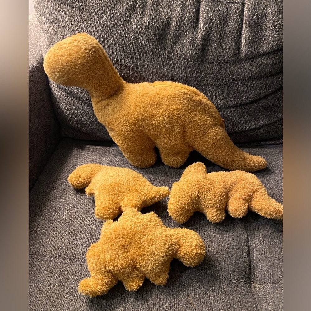 4 piece Dinosaur nugget family chicken nugget